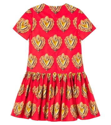 Printed cotton poplin dress | Dolce&Gabbana Kids
