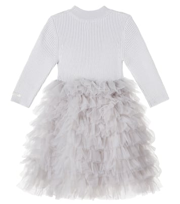 Baby - Abito Cecilly misto lana con tulle | Donsje