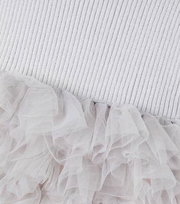 Baby - Abito Cecilly misto lana con tulle | Donsje