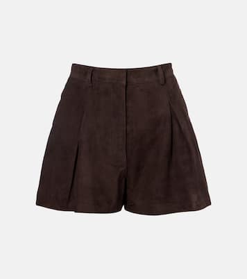 High-rise suede shorts | Rotate