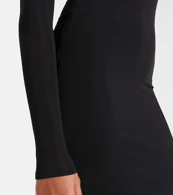 Semi-sheer jersey midi dress | Wardrobe.NYC