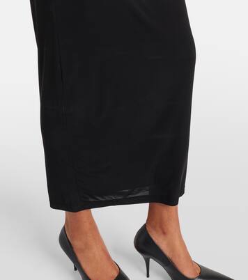 Semi-sheer jersey midi dress | Wardrobe.NYC