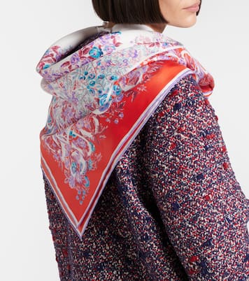 Printed silk twill scarf | Gucci