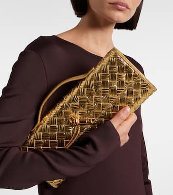 Clutch Andiamo aus Metallic-Leder | Bottega Veneta