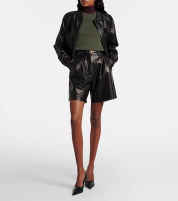 Suze leather shorts | Joseph