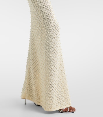 Crochet embellished turtleneck gown | David Koma