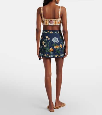 Floral linen beach cover-up | Agua by Agua Bendita