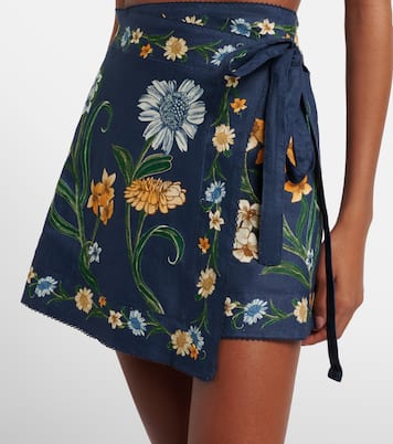 Floral linen beach cover-up | Agua by Agua Bendita