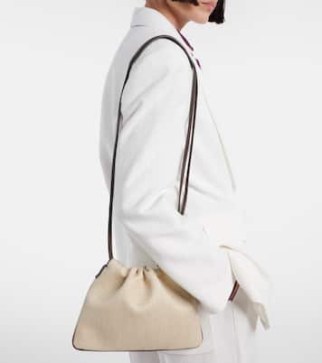 Mini canvas crossbody bag | Brunello Cucinelli
