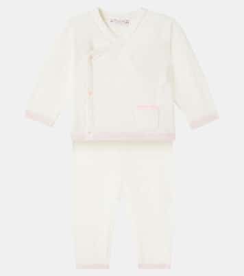 Baby wool and cotton cardigan and pants set | Bonpoint
