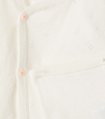 Baby wool and cotton cardigan and pants set | Bonpoint