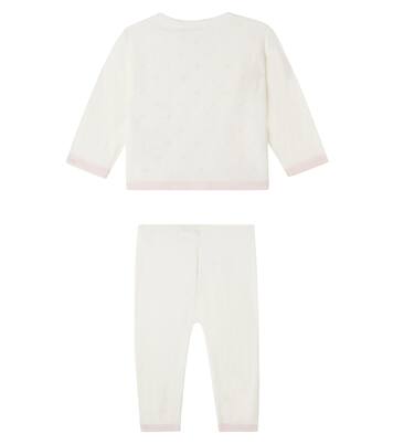 Baby wool and cotton cardigan and pants set | Bonpoint