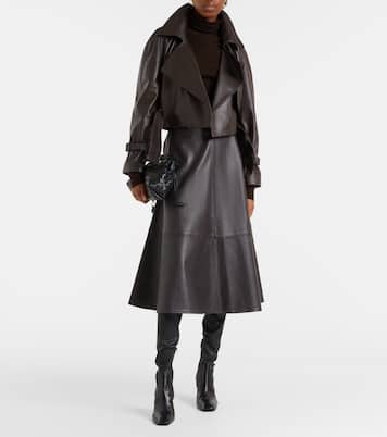 Cropped-Jacke Hatti aus Leder | Nour Hammour