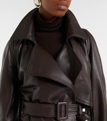 Cropped-Jacke Hatti aus Leder | Nour Hammour