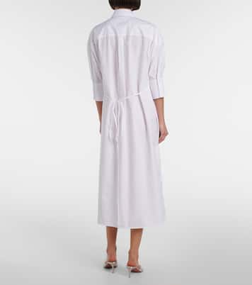 فستان قميص من القطن البوبلين بتطريز | Erdem