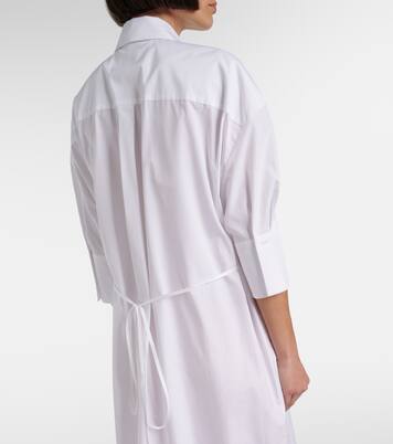 فستان قميص من القطن البوبلين بتطريز | Erdem