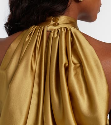 Open-back silk-blend satin top | Nina Ricci