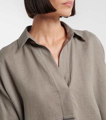 Monili linen top | Brunello Cucinelli