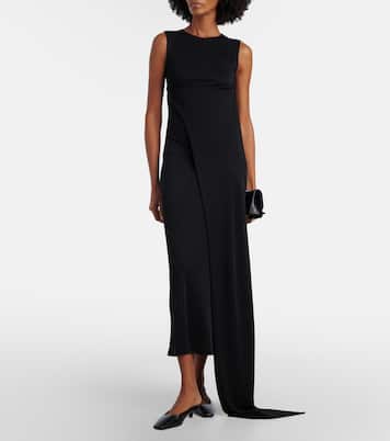 Tie-neck jersey midi dress | Ami Paris