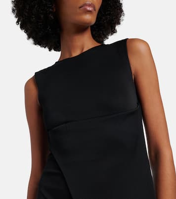 Tie-neck jersey midi dress | Ami Paris