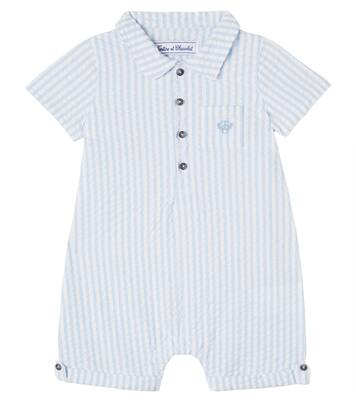 Baby cotton seersucker playsuit | Tartine et Chocolat