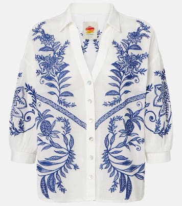 Nina embroidered cotton shirt | Farm Rio