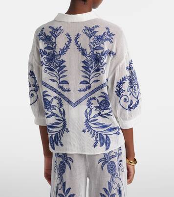 Nina embroidered cotton shirt | Farm Rio