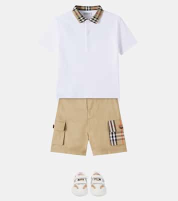 Polohemd Burberry Check aus Baumwoll-Piqué | Burberry Kids