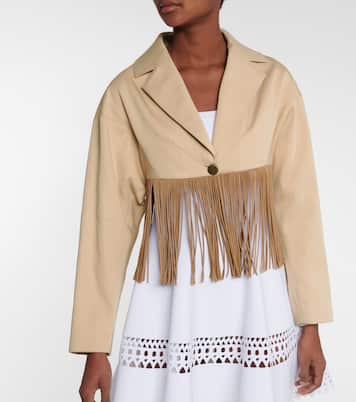Blazer de algodón con flecos | Alaïa