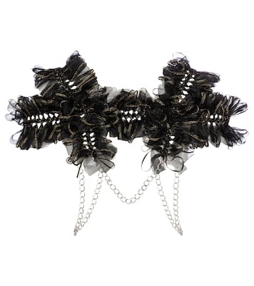 Tulle and chainlink harness | Noir Kei Ninomiya
