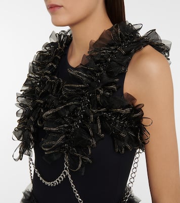 Tulle and chainlink harness | Noir Kei Ninomiya