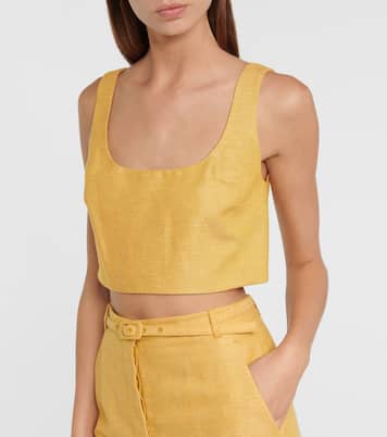Cropped-Top Joan aus Kaschmir und Leinen | Gabriela Hearst