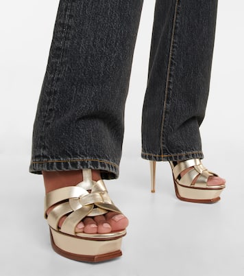 Sandali Tribute 135 in pelle con plateau | Saint Laurent