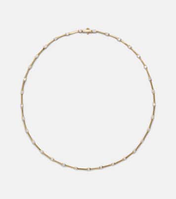 Zea Linked 18kt gold necklace with diamonds | Melissa Kaye