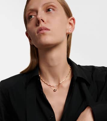 Zea Linked 18kt gold necklace with diamonds | Melissa Kaye