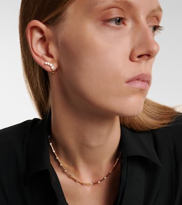 Zea Linked 18kt gold necklace with diamonds | Melissa Kaye