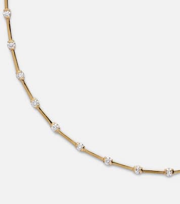 Zea Linked 18kt gold necklace with diamonds | Melissa Kaye