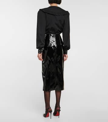 Falda midi de vinilo | Alessandra Rich