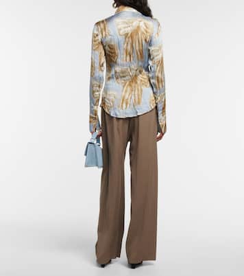 Camicia in raso con stampa | Acne Studios
