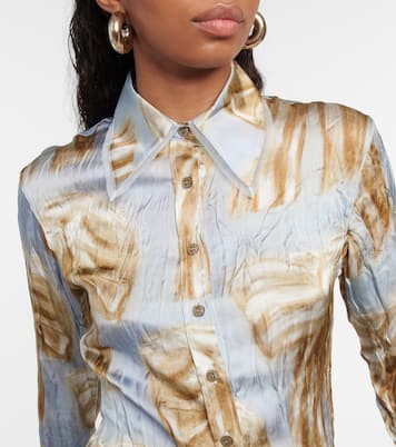 Camicia in raso con stampa | Acne Studios