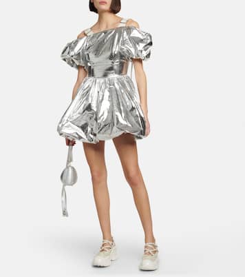 Puff-sleeve metallic minidress | Simone Rocha