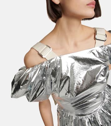 Puff-sleeve metallic minidress | Simone Rocha