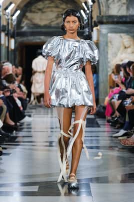 Puff-sleeve metallic minidress | Simone Rocha