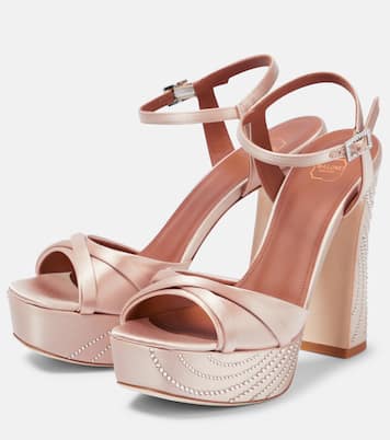 Keaton embellished satin sandals | Malone Souliers