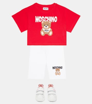 Ensemble t-shirt et short imprimés en coton | Moschino Kids