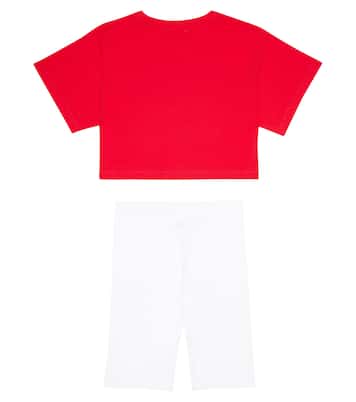 Ensemble t-shirt et short imprimés en coton | Moschino Kids