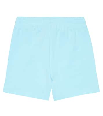 Shorts en mezcla de algodón con logo | Moschino Kids