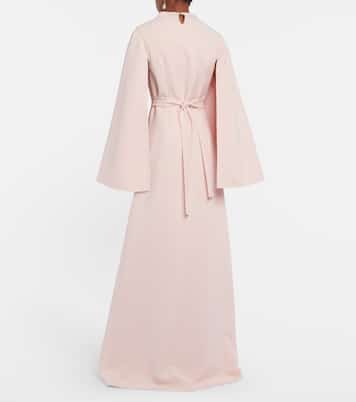Vestido de fiesta de crepé con capa | Safiyaa