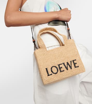 Paula's Ibiza logo raffia tote bag | Loewe