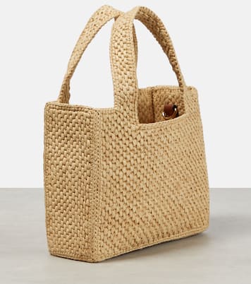 Paula's Ibiza logo raffia tote bag | Loewe